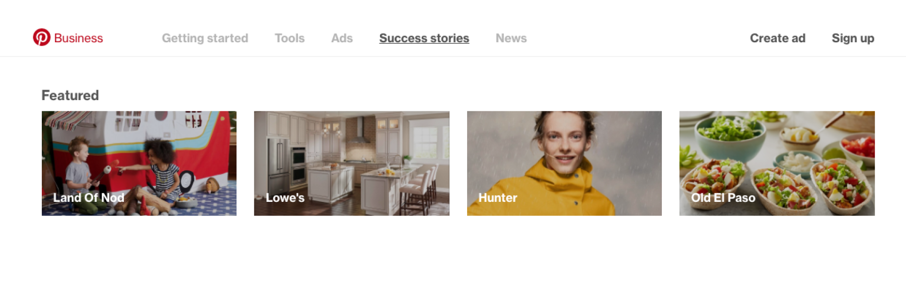 Pinterest for Business Success Stories Nav Preview