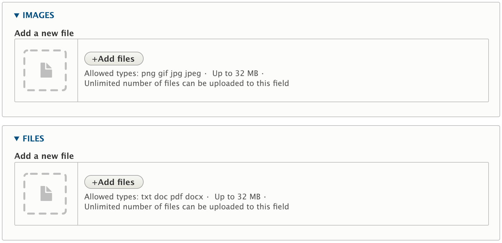 Multi file/image field