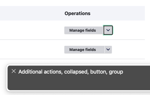 additional actions, collapsed, button, group