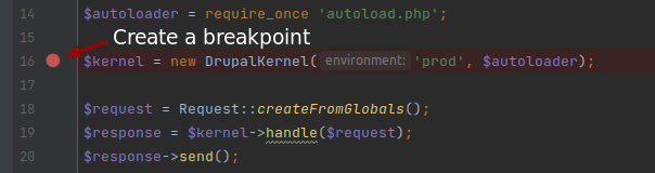 Create breakpoint