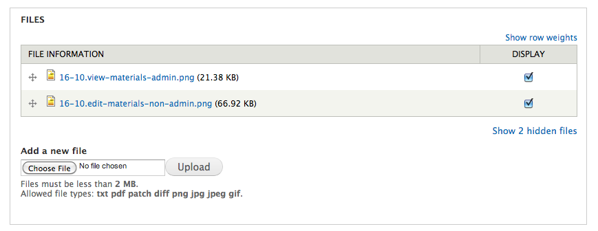 Default file edit widget