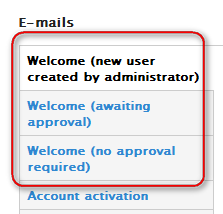 Welcome messages