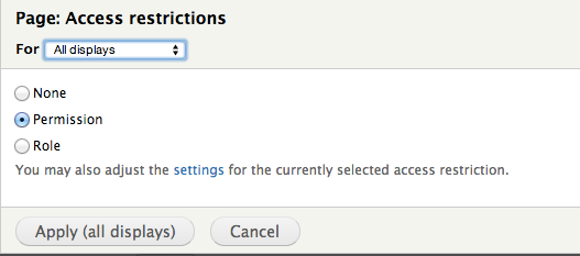 Different types of access restriction