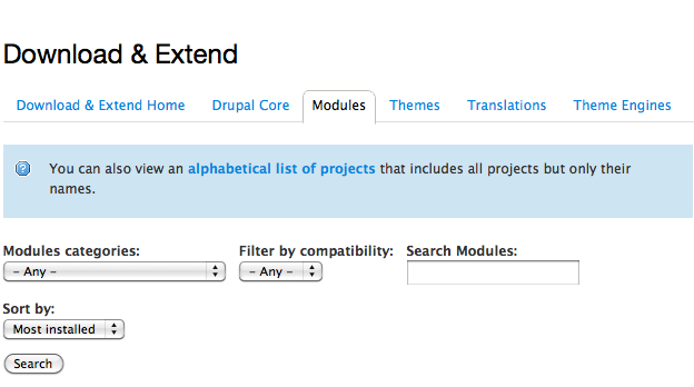 displaying faceted search