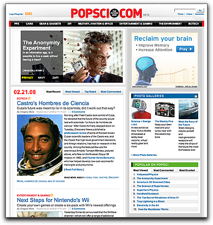 Popular Science Magazine screenshot