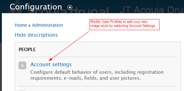 profile select