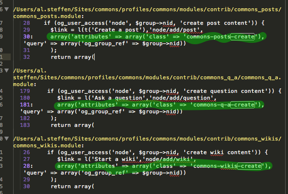 The offending code.