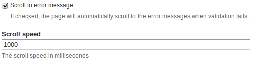 Scroll to error message