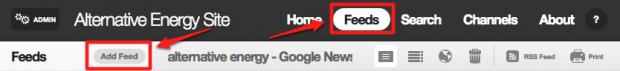 Add feed tab