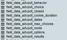 Advanced Poll 7 Tables