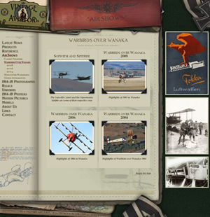 An inside page, rich with clutter