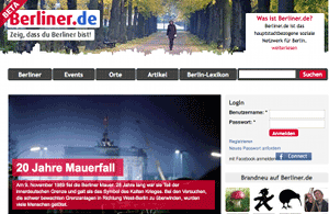 Berliner.de – A portal focused on Berlin, developed using Drupal.