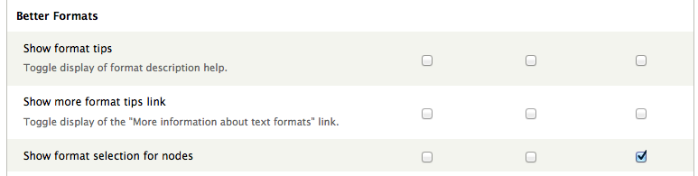 Betterformats empty div