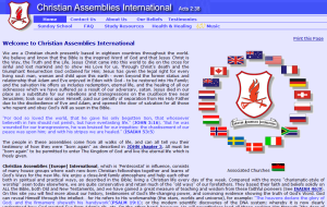 Christian Assemblies' former front page