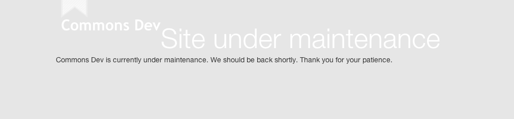 Maintenance page