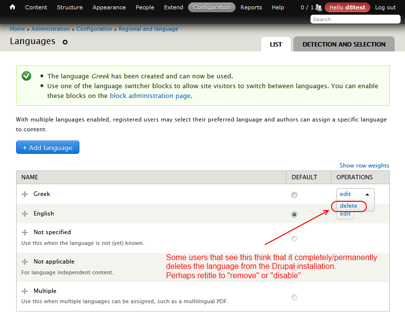 disable language instead of delete