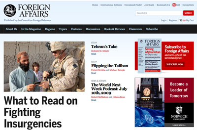 Foreign Affairs home page