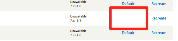 blank status column after checking feature