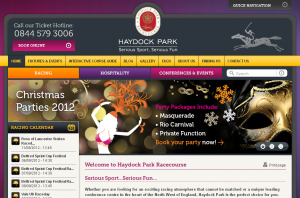 Haydock Park Homepage Screenshot