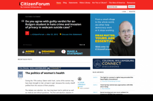 The home page of iCitizenForum.com