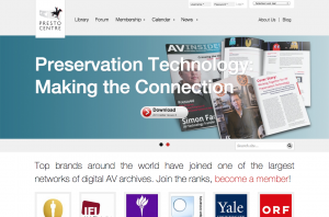 Screenshot of the PrestoCentre.org website