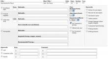 Three tables styling a CCK form. One uses complex cell merging.