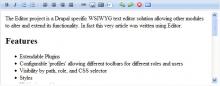 Editor - The Drupal WYSIWYG