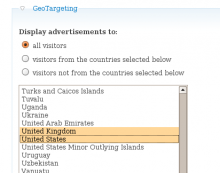 GeoTargeting Advertisements