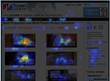 Sample website heat map from Crazy Egg