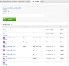 Time Tracker Simple screenshot