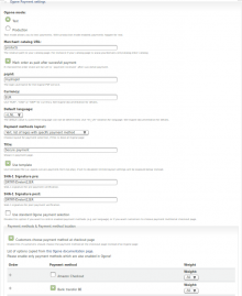 Ubercart Ogone payment settings