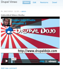 Media: Vimeo screenshot