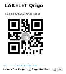 LAKELET Qrigo Label