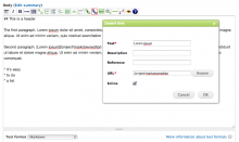 Markdown editor with sample Markdown code