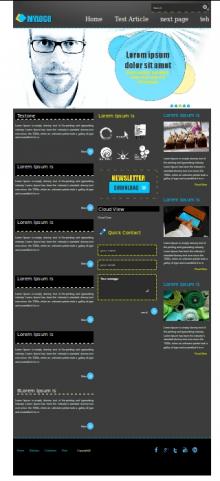 Media Blue Home page