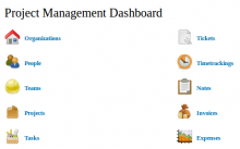 Screenshot of the Project Management Dashboard