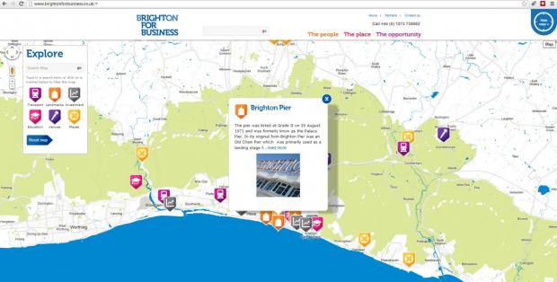 Google maps displayed on site
