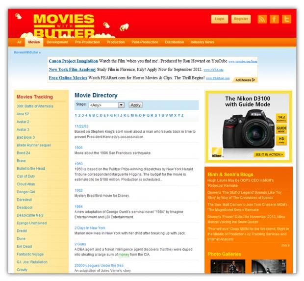 Movies With Butter: Movie Directory Movies With Butter: Movie Directory