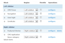 Blocks Admin Page