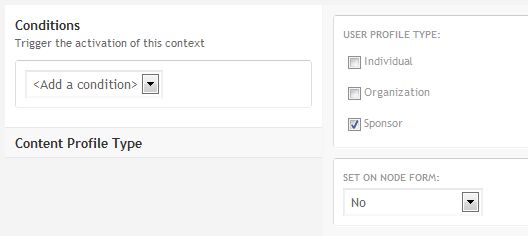 Context Content Profile example