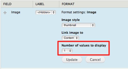 Field display settings