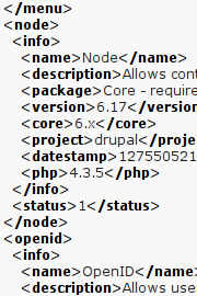 Example fingerprint xml