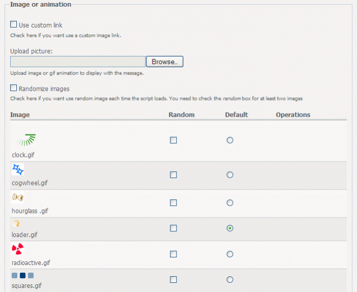 Hide submit - Admin pages screenshot 1