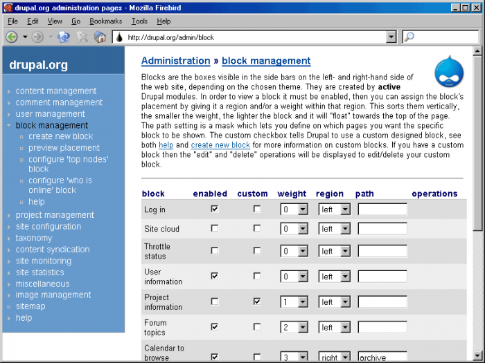 Block management