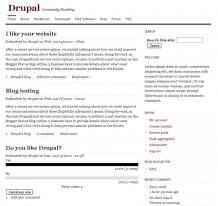 Minimalist Drupal theme screenshot