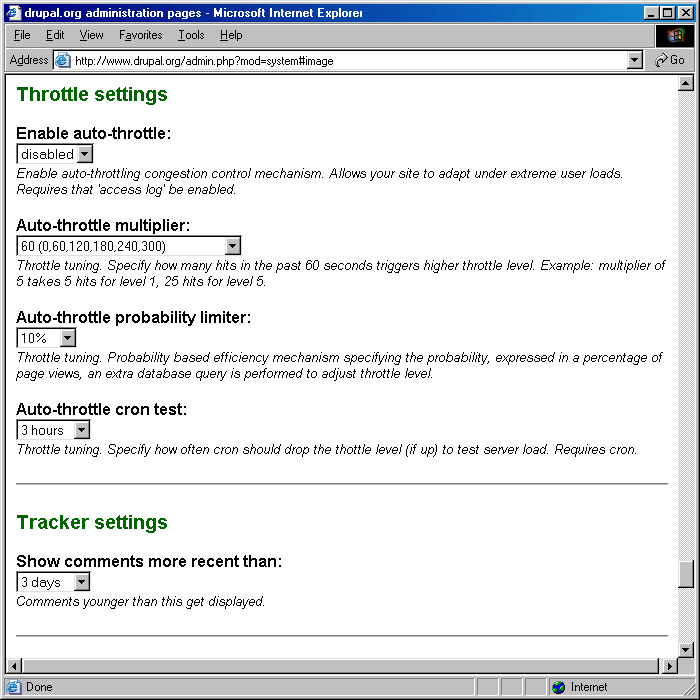 Module settings