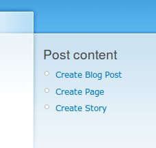 Postblock module showing 3 content types Postblock module showing 3 content types