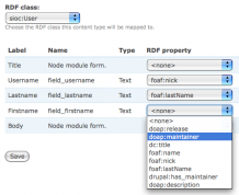 RDF CCK mapping page