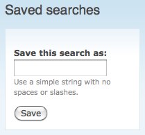 saved searches