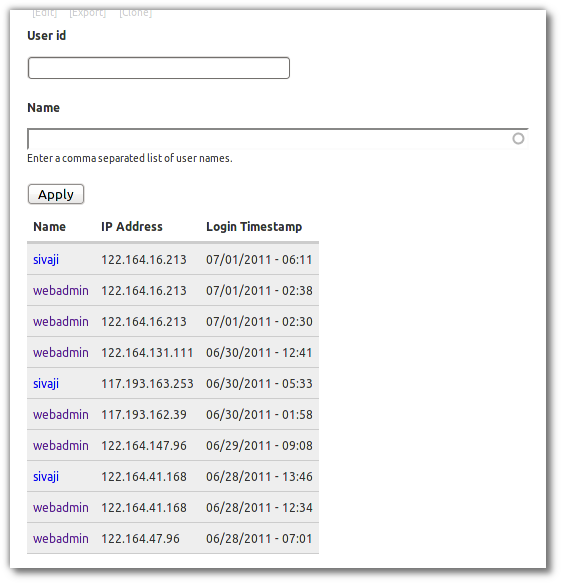 User IP Log